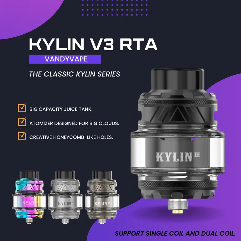 แก้วอะไหล่ Glass Tube for Kylin V3 RTA 25mm 6ml