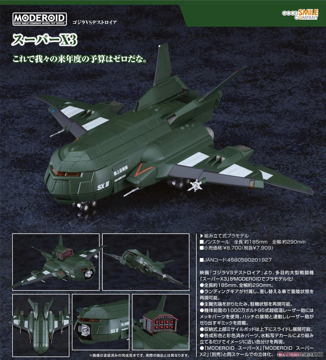 (Preorder ปิดรับวันที่ 15/11/2024 ) เปิดรับPreorder มัดจำ 500 บาท MODEROID Super X3 (Plastic model)