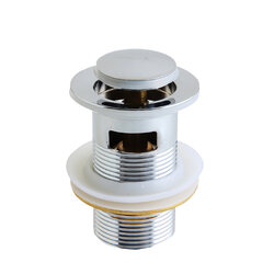 VEGARR สะดืออ่างล้างหน้าสแตนเลสอย่างหนาแกนทองเหลืองแท้ แบบกดสปริง V812