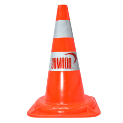 YAMADA กรวยจราจร PVC ขนาด 50 ซม.แบบมีแถบสะท้อนแสง TC50