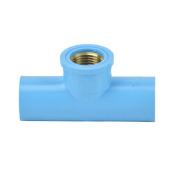 3A สามตาเกลียวในทองเหลือง ขนาด 1/2" สีฟ้า