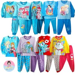 THG-2 ชุดนอนเด็กผู้หญิงแขนยาวขายาว ขนาด 2-8 ขวบ