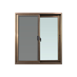 WindowAsia หน้าต่างอลูมิเนียม SS กระจกสีชาดำ มุ้ง สีชา 120x110 Super ECO