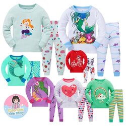 HUGX-4 ชุดนอนเด็กผู้หญิง ชุดเด็ก แขนยาวขายาว