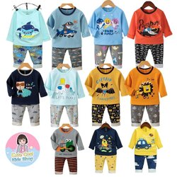 BN-2 ชุดนอนเด็กผู้ชาย แขนยาวขายาว มีขนาด 1-10 ขวบ