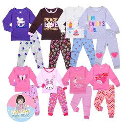 MAG-1 ชุดนอนเด็กผู้หญิงแขนยาวขายาว มีขนาด 1-7 ขวบ