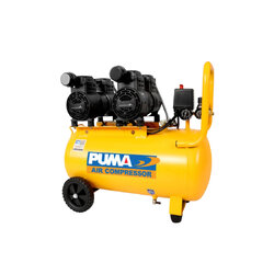 PUMA ปั๊มลมไร้น้ำมัน Oil Free 750Wx2 50L [HUSH-50]