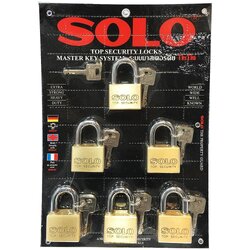 SOLO กุญแจ MASTER KEY 4507SQ45 45 มม. 6ตัว/ชุด