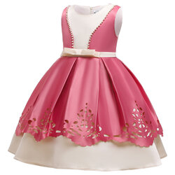 Gd3762- พร้อมส่งจากไทย ชุดราตรีเด็กสีชมพู ชุดออกงานเด็กหญิงทรงสั่น สวยเก๋ดูน่ารักเหมือนในแบบ