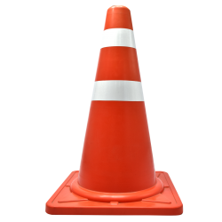 กรวยจราจร ขนาด 50 ซม.ติดแถบสะท้อนแสง