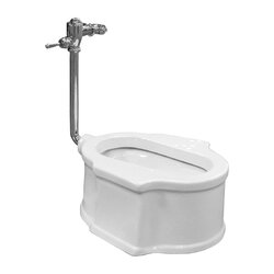 Coral สุขภัณฑ์ แบบนั่งยอง มีฐาน ฟลัชวาล์ว 633F-WT