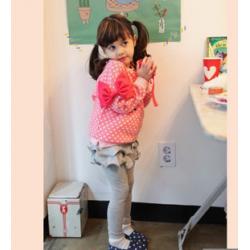 PS30282 พร้อมส่งเลคกิ้งเด็กแบบกระโปรงสีเทา สองชั้นน่ารัก