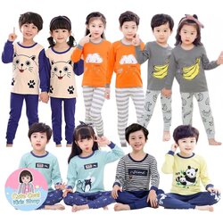 BM-4 ชุดนอนเด็กแขนยาวขายาว พร้อมส่ง 3-12 ขวบ