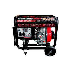 BERGIN เครื่องกำเนิดไฟฟ้าดีเซล 6000W (กุญแจสตาร์ทและแบตเตอรี่) [BGD6000E]
