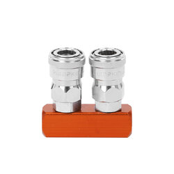 Pumpkin ข้อต่อคอปเปอร์ 2ตัว/ชุด แบบแถว PTT-SML [60460]