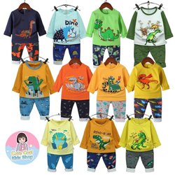 BN-3 ชุดนอนเด็กผู้ชาย แขนยาวขายาว มีขนาด 1-10 ขวบ