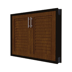 POLYWOOD บานซิ้งค์คู่ M-SERIES Nature ขนาด 85.5x65.5cm. [M13] ลายไม้