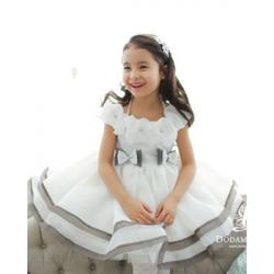 Gd3081- พร้อมส่งชุดเดรสออกงานเด็กสีขาว