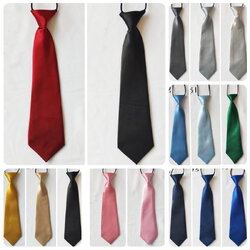 Bas2015- Bas-ไทท์ เนคไทท์สำเร็จเด็กชายสีพื้นแบบเงา มีหลายสี สายยืดได้เยอะ (ส่วนที่กว้างสุด6.25xยาว28ซม.) ใช้กับชุดไซส์#80-#90-#100-#110-#120-#130-#140-#150-#160-#170-ได้ทุกขนาด