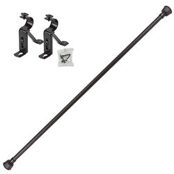 รางม่านสำเร็จรูป ขนาด 26mm ยาว 150cm. สีโอ๊คเข้ม