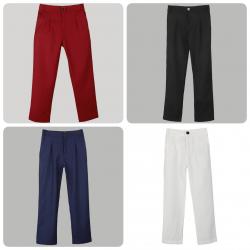 Bp0107- กางเกงเด็กชายแบบขายาว มีหลายสี เป็นซิปกระเป๋าจริง กางเกงเด็กชายใส่ออกงานทรงสวย เอวยางยืดด้านหลัง ดูขนาดวัดชุดจริงตามรายละเอียดด้านล่าง