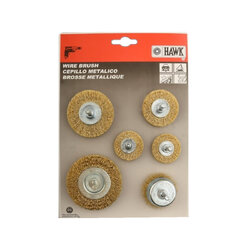 แปรงลวดกลม บางสีทองชุด 6 ตัว