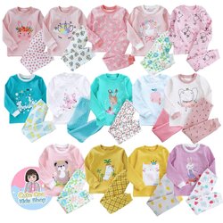 BE-2 ชุดนอนเด็กผู้ชายแขนยาวขายาวลายแมว หมีกระต่าย มีขนาด 1-7 ขวบ