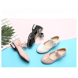 Shoe1515- พร้อมส่งจากไทย รองเท้าคัชชูเด็กเล็ก รองเท้าคัชชูเด็กโต มีส้นเล็กน้อย ตกแต่งสายคาดสวย ใส่สบายได้ทุกงาน (ความยาววัดจากพื้นภายใน ให้ใช้ความยาวเท้า +0.5 cm.แล้วแลือก)