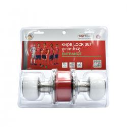 HAFALE ลูกบิดห้องทั่วไปหินอ่อนขาว+สแตนเลสเงา