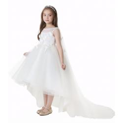 Gd31831 พร้อมส่งชุดเดรสออกงานเด็กสีขาว