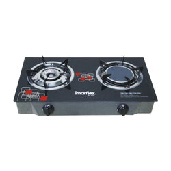 IMARFLEX เตาแก๊สหัวคู่หน้ากระจกหัวธรรมดา + อินฟราเรด IG-429