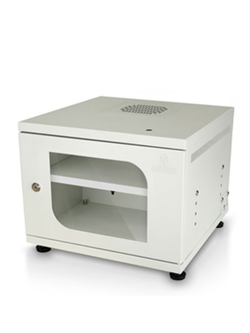 19" GERMANY Mini Steel Box Rack W/Shelf, Gray (40x40x30cm) ความสูงการใช้งาน 30 cm (G6-40040)