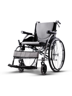 รถเข็นอลูมินัมอัลลอยด์คาร์ม่า รุ่น S-Ergo 105 (WheelChair KARMA S-Ergo 105) เบาะหนานุ่มสีเทาเท่ห์ นั่งสบายสไตล์เบาะรูปตัว S-Shape ของแท้ รับประกันศูนย์ไทย 5 ปี