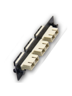 UF-2166 Fiber Optic 3 SC Duplex Snap-In Adapter Plate (MM.)