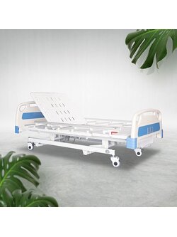 เตียงผู้ป่วยปรับไฟฟ้า 4 ฟังก์ชั่น SUPER LOW หัวท้าย ABS ราวสไลด์ I ปรับเตียงต่ำพิเศษ 35 ซม.+ แถมพิเศษ ฟูกที่นอน 4 ตอน + ชุดผ้าปูที่นอน ปลอกหมอน + ผ้ายางกันเปื้อน