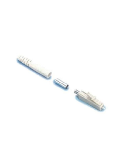UF-0002 LC Simplex Multimode, Ivory, Zirconia Connector, Beige Boot 0.9 mm, 3.0 mm diameter Cable