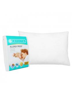 ปลอกหมอนกันไรฝุ่น PERFECTA ขนาดมาตรฐาน 20×30 นิ้ว มีซิปสำหรับรูดปิดเพื่อป้องกันไรฝุ่นและสารก่อภูมิแพ้ไม่ให้เล็ดลอดออกมา