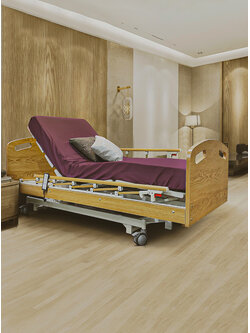 ชุดเตียงผู้ป่วยปรับไฟฟ้า 4 ฟังก์ชั่น KS-888 ปรับเตียงต่ำสุด 28 ซม. มีแบตเตอรี่สำรองไฟ + พร้อมที่นอนเพื่อสุขภาพ MEMORY FOAM หนา 10 ซม. + ชุดผ้าปูที่นอน + ผ้ายางกันเปื้อน