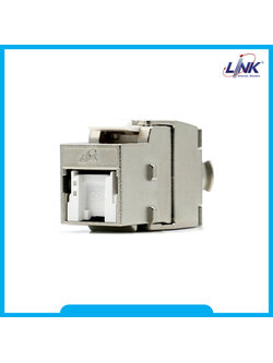 US-1034TFAS : Shield CAT 6A RJ45 Modular JACK, Super Slim, Tool Free, Auto Shutter- ตัวเมียรุ่นชิลด์ มีชัตเตอร์