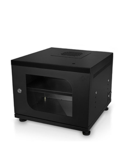 19" GERMANY Mini Steel Box Rack W/Shelf, Gray (40x40x30cm) ความสูงการใช้งาน 30 cm (G6-40040B)