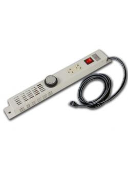 19" GERMANY Thermostad Panel 2 Outlet Power, Electro Galvanize Steel