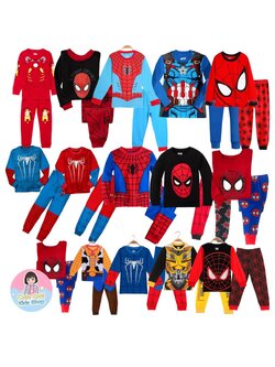 Sup-1 ชุดนอนเด็กผู้ชาย แขนยาวขายาว ลาย Super Hero