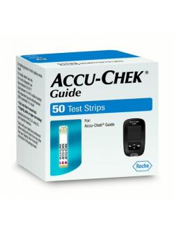 แผ่นตรวจวัดระดับน้ำตาลในเลือด Accu-Chek Guide 50 แผ่น (50 Test Strips Accu-Chek Guide)