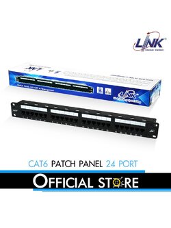 Cat6 Patch Panel 24 port (1U) ,SLIM w/Cable Management