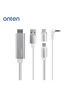 ตัวแปลงสัญญาณ ONTEN OTN 7559S Micro+Type-C 2 in 1 to HDMI สายเชื่อมภาพมือถือ ขึ้นจอทีวี
