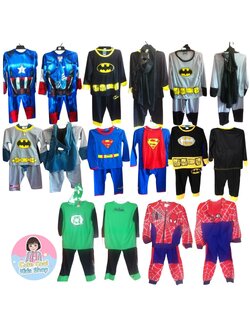 Sup-3 ชุดเซ็ตเด็กผู้ชาย 2 ชิ้น เสื้อ กางเกง Super Hero มีขนาด 1-7 ขวบ