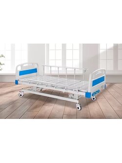 เตียงผู้ป่วยมือหมุน 3 ไกร์ หัว-ท้าย ABS ราวสไลด์ (Manual Hospital Bed) แถมพิเศษ ฟูกที่นอน 4 ตอน