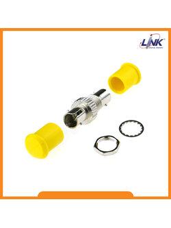 UF-0044SM ST Fiber Optic Adapter, Single-mode Coupling, Ceramic Sleeve, Metal Housing