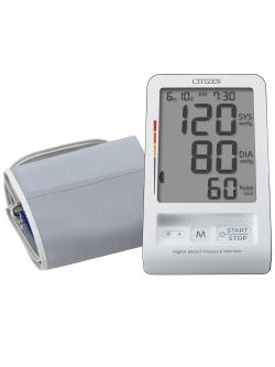 เครื่องวัดความดันโลหิตระบบดิจิทัล CITIZEN CH 456 ใช้วัดความดันโลหิตและชีพจรที่ต้นแขน, แถมฟรี Adaptor เพื่อใช้กับไฟบ้าน