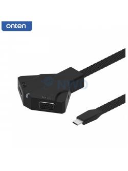 ตัวแปลงสัญญาณ OTN-9586 / Type-C เป็น HDMI และ VGA